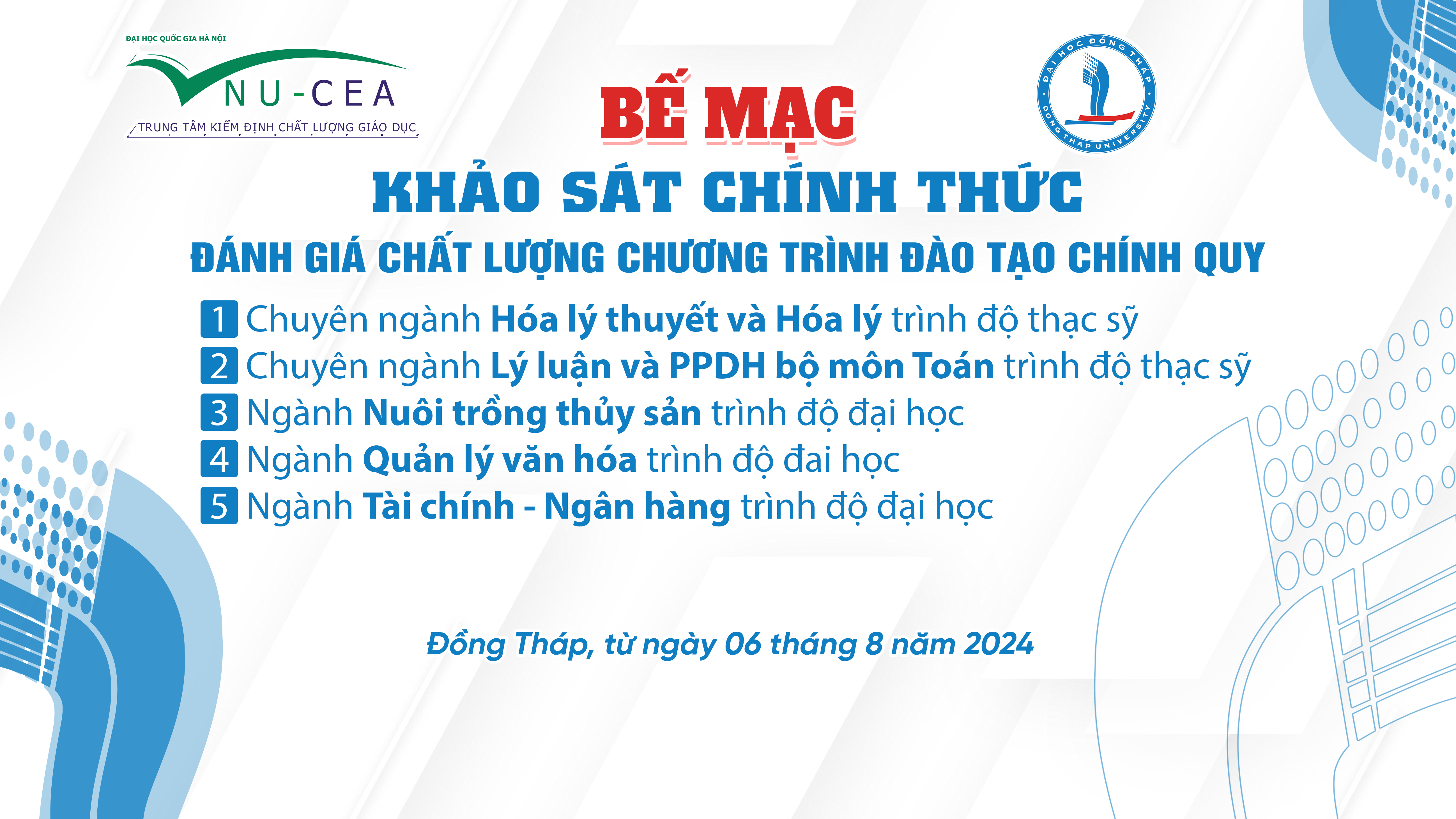 Bế mạc khảo sát chính thức 05 chương trình đào tạo tại Trường Đại học Đồng Tháp 